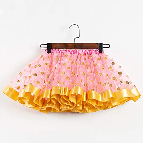 image for MIS1950s Kids Girls Dot Print Skirts Toddler Baby Tutu Party Dance Bal