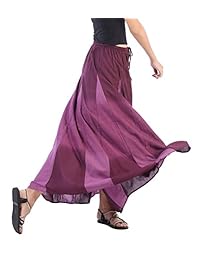 Falda larga estilo bohemio hippie gitano, estilo casual, tallas XS a L