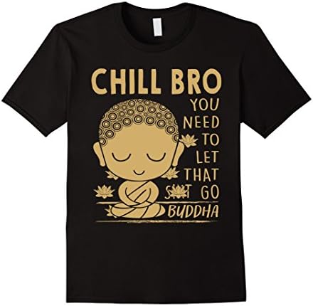 Mens Funny Buddha Quote Tee Shirt Men Women Gifts Yoga T-shirt Large Black