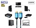 FASTSEVEN 4K HDMI Cable 6ft 1 Pack, Braided Nylon, Shielded, hdmi 2.0 High Speed, 18Gbps 4K 60HZ HDR, 2160P, ARC, HDCP 2.2, hdmi to hdmi, for Laptop, Monitor, PS4, PS5, Xbox, UHD TV Apple TV & More
