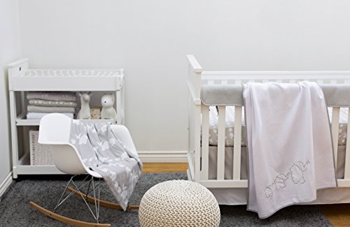 Living Textiles Fitted Sheet Crinkle, Grey