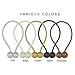 SPLF Magnetic Curtain Tiebacks with Unique Wooden Balls, 2 Pack Decorative Drapery Holdbacks Rope Holder for Home Kitchen Office Window Sheer Blackout Drapes, Silver-Gray
