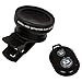 ETvalley Universal Phone Camera Lens Kit for Apple Samsung Smartphones Super Wide Angle Lens 0.45X, Universal Lens Clip Self timer with Buetooth, Wireless Remote Camera