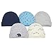 Gerber Baby Boys' 5-Pack Caps, Hedgehog, 0-6 Months