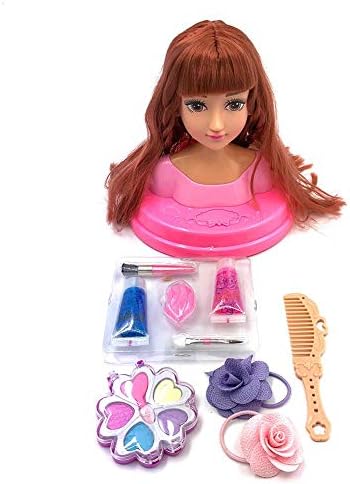 Wetour Children's Dressing Makeup Simulation Dolls Girls Play House Girls Dress Up Combs Hair Braiding Dresser Toys