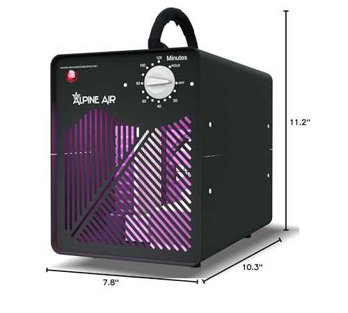 Alpine Air 150W 80,000 mg/h Ozone Generator Air Ionizer Ozone Odor Eliminator for Home and Kitchen, Commercial Ozone Machine Odor Removal Air Purifier for Office, Cars, & Rooms