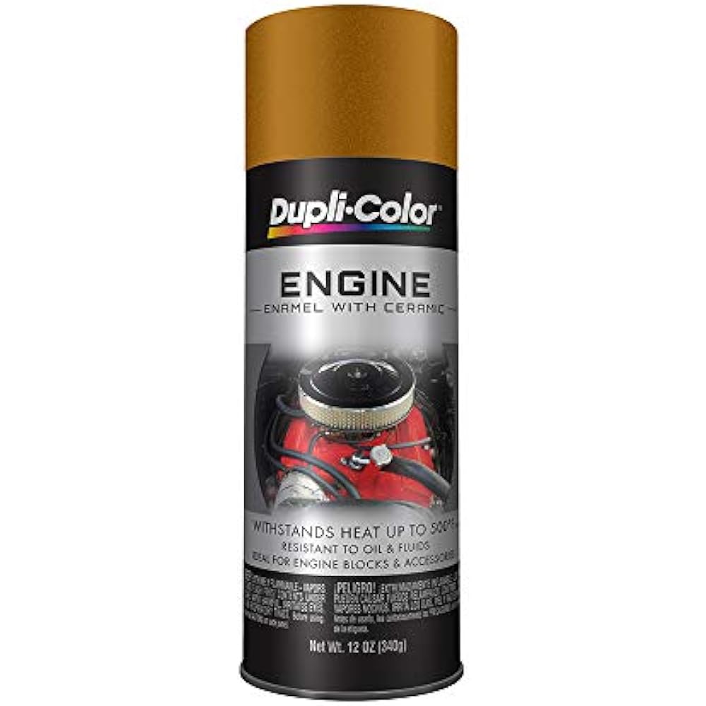 DupliColor DE1604 Ceramic Universal Gold Engine Paint 12 Oz