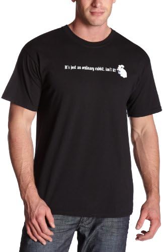 Balzout Men's Monty Python Killer Rabbit T-Shirt,Black,X-Large