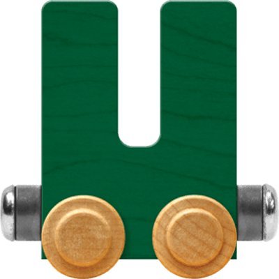 Maple Landmark NameTrains Bright Letter Car U - Made in USA (Green)