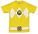 The Power Rangers Yellow Rangers Costume Adult T-shirt Tee, Large