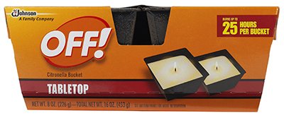 OFF! BACKYARD CITRONELLA SCENTED CANDLE, AMBIANCE ENHANCING CENTERPIECE, BURNS FOR UP TO 25 HOURS, 16 OZ ( PACK OF 2)