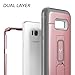 YOUMAKER Galaxy S8+ Plus Case, Heavy Duty Protection Kickstand Clip Holster Shockproof Case Cover for Samsung Galaxy S8 Plus (2017 Release) 6.2 inch Without Built-in Screen Protector (Rose Gold/Gray)