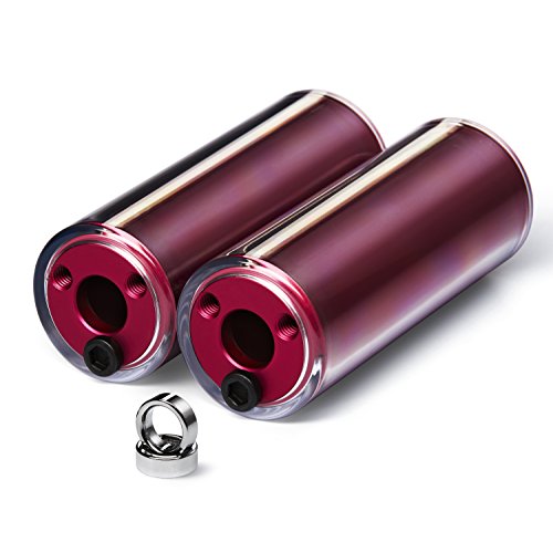 image for 25NINE BMX Bike Pegs - Aluminum Core with PC Outer Sleeve - Pink