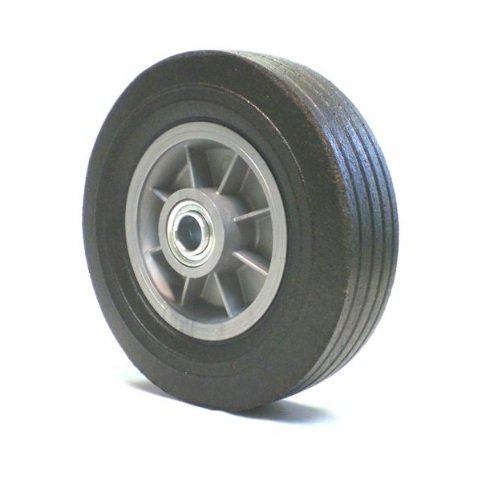 Centered Hub 5/8" ID 10" x 2-3/4" Rubber Wheel 3-1/4" Hub(5/8" ID) 350# Cap