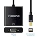 VicTsing Gold Plated Thunderbolt Mini DisplayPort to VGA Male to Female Adapter in Black for Apple MacBook, MacBook Pro, MacBook Air, iMac, Mac mini, Mac Pro.