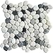 MS International 12 in. x 12 in. Black/White Pebbles Marble Mosaic Floor & Wall Tile - Box of 5 sqf