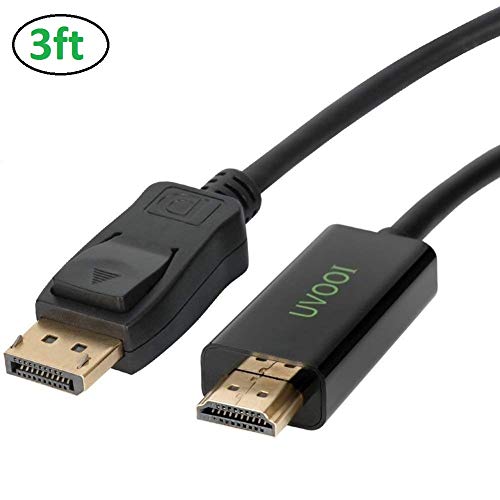DisplayPort to HDMI HDTV Cable 3 feet, Display Port DP to HDMI Cable Male to Male Adapter 1080P Support Video and Audio - Gold-Plated - Thumbnail 6