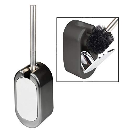 OFKPO Toilet Brush, Removable Wall Mounted Toilet Brush Holder for Cleaning the Room, Modern Decorative Design – Black