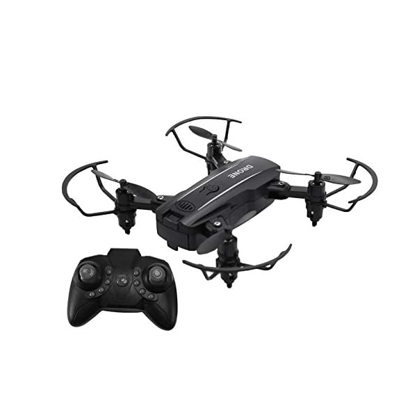 Dasorende FPV Drone Hubschrauber Drohne für Selfie GPS Drohnen Quadcopter Weit Winkel Faltbar, Keine Kamera Schwarz