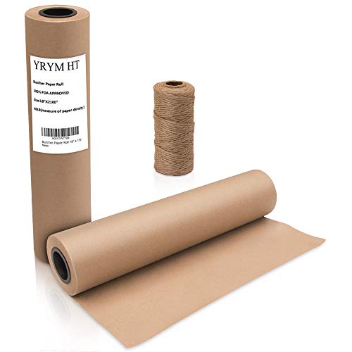 Brown Kraft Butcher Paper Roll - Natural Food Grade Brown Wrapping Paper for BBQ Brisketsï¼ŒSmoking & Wrapping Meatsï¼Œ18