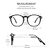 GQUEEN Fashion Fake Glasses Non Prescription Clear Glasses, UV400 Sun Glasses Oval Round Keyhole Metal Temple, 201588
