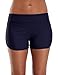 ALove Women's Swim Board Shorts Swim Bottoms Solid Swimsuit Shorts Navy 6