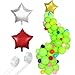 Christmas Balloons Tree Lime Green Balloon Garland Arch Kit Fruit Light Green Latex Balloons Star Foil Balloons for Birthday Jungle Tropical Summer Luau Hawaiian Christmas X-mas Day Decorations