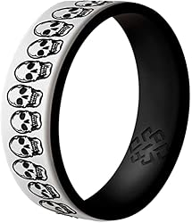 Knot Theory Skulls Silicone Ring for Men and Women