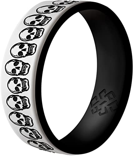 Knot Theory Skulls Silicone Ring for Men and Women