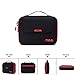 BAGSMART Universal Travel Cable Organizer Electronics Accessories Carry Bag for 9.7 inch iPad, Kindle, Power Adapter, Black + Red