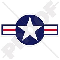 thumbnail image 2 of 4x Glossy USAAF / USAF Roundel Sticker Decals, 70mm, For Aircraft, Models, Cars 2 of 2