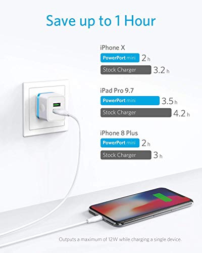 image for AAJO Phone Charger 2 Pack USB Cable with Dual Port Wall Charger Adapte
