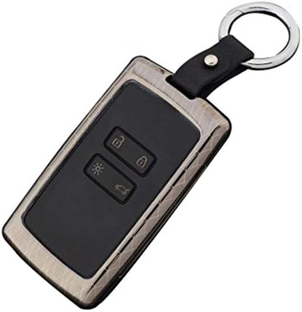 HCDSSSN Zinc Alloy+Leather Keychain Car key cover case protector holder for Renault koleos Kadjar Keys With Key Rings