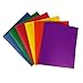 Eagle Plastic Folders with 2 Pockets and 3 Prongs Fasteners, Letter Size, Assorted Colors, 6-Pack