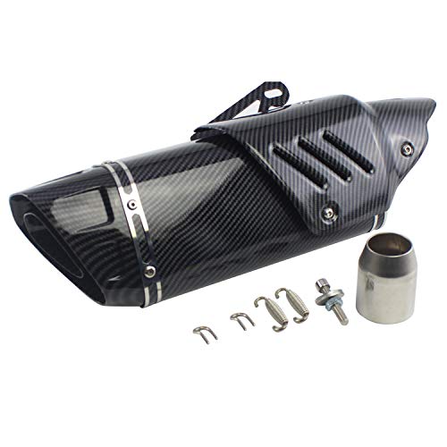 MGOD Motorcycle Exhaust Pipe Escape Moto Muffler echappement Exhaust DB Killer 500cc For YAMAHA R6 R1 CBR500 Z800 Scooter (Carbon Fiber)