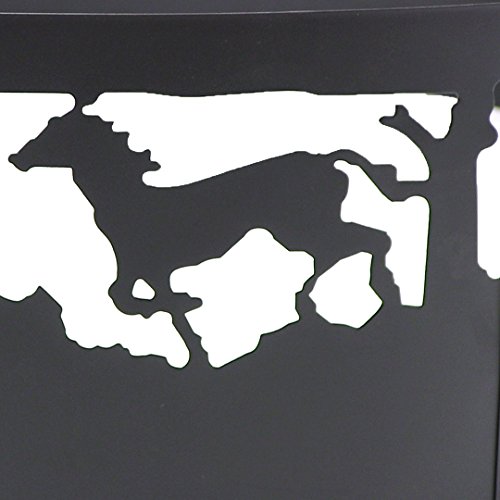 Sunnydaze Running Horse Fire Pit - 36 Inch Wood Burning Campfire Ring - Large Round Outdoor Fireplace - Heavy-Duty 0.91mm Thick Metal Firepit - High Temperature Paint - Thumbnail 5