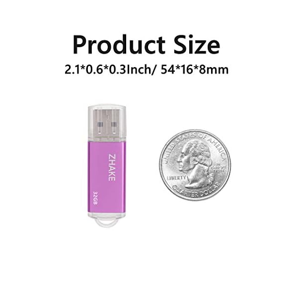 USB Sticks 32GB USB Memory Stick 2.0 Speichersticks 5 Stück Flash-Laufwerke mit Deckel, Pen Drives(5 Bunt: Schwarz Blau… – Bild 3