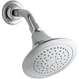 KOHLER 10282-AK-CP Forte 2.5 GPM Single-Function Wall-Mount Showerhead with Katalyst Spray, Polished Chrome