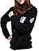 UGET Women's Attack on Titan Long Sleeve Hoodies Sweater Jacket Costume Coats Asia XXL Black