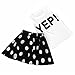 Jastore Girls Letter YEP Clothing Sets Vest+Short Dot Skirt Kids Clothes (4-5T) White