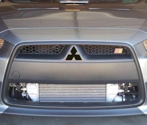 Mitsubishi Lancer FRONT+ REAR Precut Emblem Decals Overlays Inlays JDM EVO X (Flat Black)