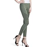 WEMELY Womens Slim Fit Comfy Stretchy Crumpled Cotton Bootcut Nine Points Pants Skinny Jeans