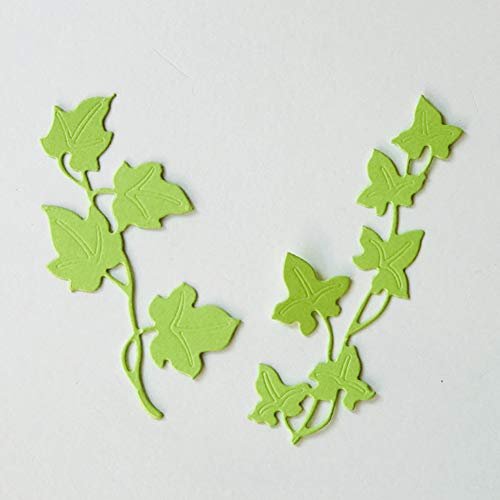 AkoMatial Cutting Dies,Leaves Vine Pattern Embossing Cutting Dies Tool Stencil Template Mold Card Making Scrapbook Album Paper Card Craft,Metal