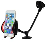 Ipow Smartphone Long Arm 13 Inches Car Mount Holder Cradle With A Quick Release Button For iPhone 6 6+ 6S 6S Plus 5S 5,iPod Touch,Samsung Galaxy S5 S4/3 Edge,Nexus,Nokia,LG G3,HTC&GPS Devices