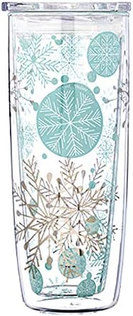 Teacup Double Glass Cup Large Capacity with Lid Heat-Resistant Household Cold Water Cup, 500Ml-Snow