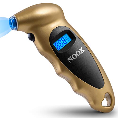 NOOX Accurate Digital Tire Pressure Gauge for Car Truck Motocycle Bicycle Jeep Sedan Limousine Wagon Tires 150 PSI - Gold - Thumbnail 6