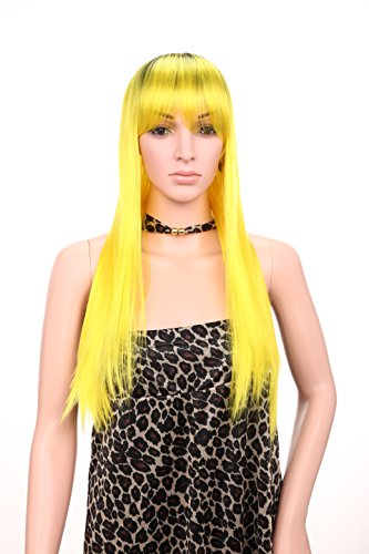 Golden rule long straight ombre yellow wigs party&cosplay wig…