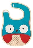 Skip Hop Zoo Little Kid and Toddler Tuck-Away Water Resistant Baby Bib, Multi Otis Owl