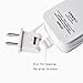 USB Power Strip Portable Travel Charger Outlets 2.1AMP 1AMP 21W 5Foot Power Supply Cord With Universal Plug Input From 100v-240v Power Sockets USB Charger Station 4 Port 5v 1A/2.1A USB Charger (White)