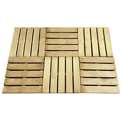Vigleco Terrassendielen 6 STK. 50×50 cm Holz Grün